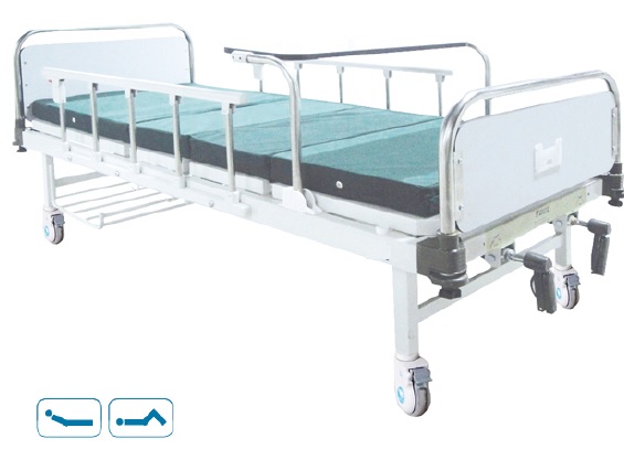 Stainless steel two functions manual bed