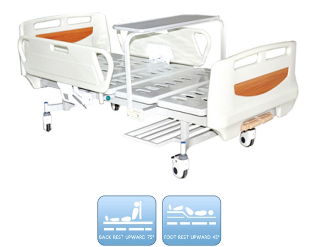 2 crank hospital clinic medical bed with shoe holder