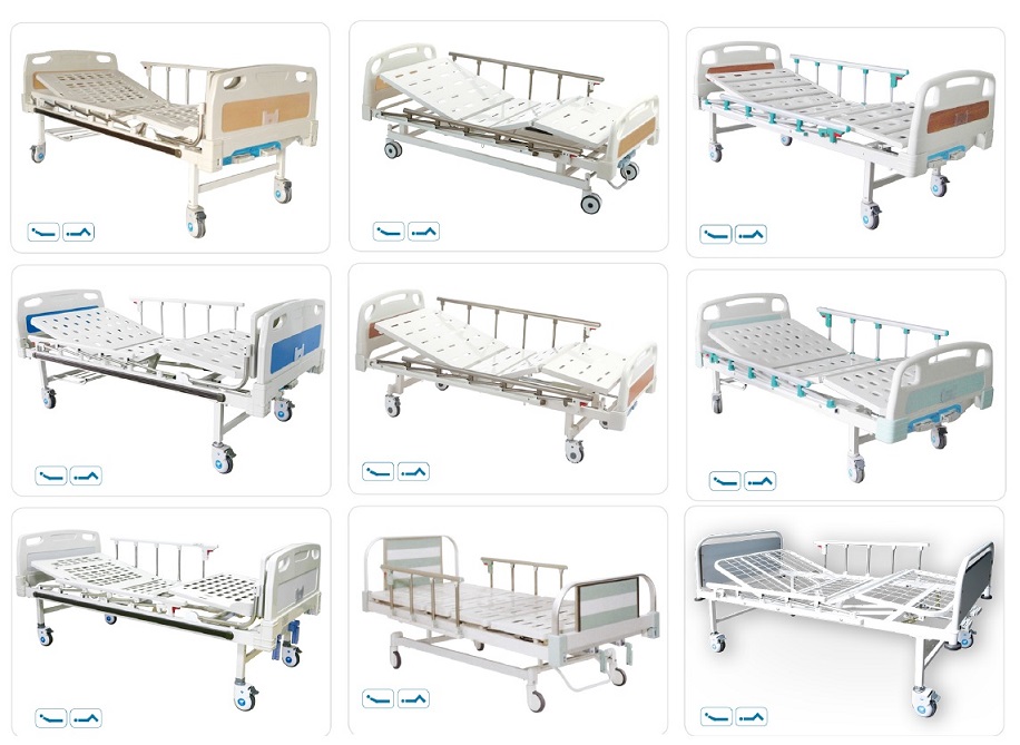 Manual two functions hospital bed