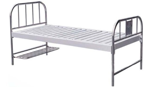 stainless steel flat hospital bed with shoe board