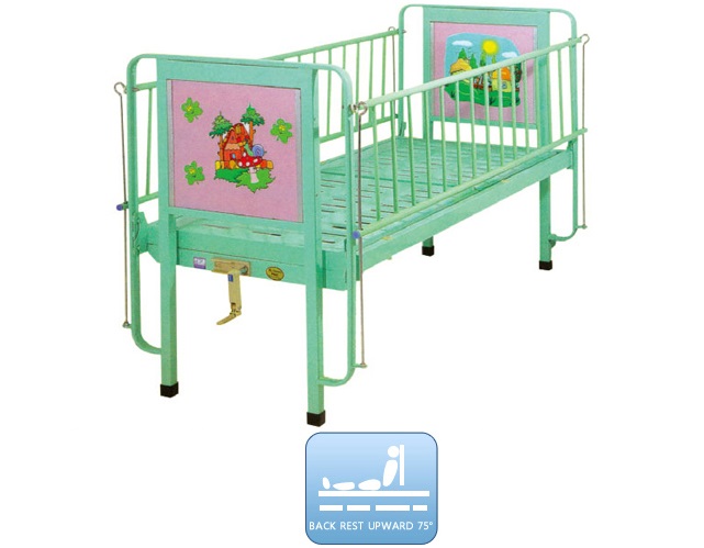 Single-Crank One Function Pediatric medical Bed for children