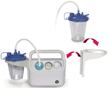 Medical portable Suction Apparatus with 2 jar bottles